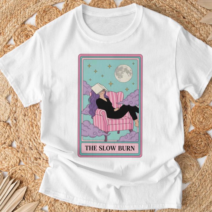 The Slow Burn Tarot Dark Romance Reader Smut Smutty Book T-Shirt Gifts for Old Men