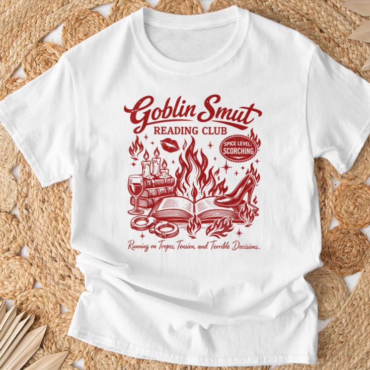 Smut Reader Smutty Spicy Book Goblin Smut Reading Club T-Shirt Gifts for Old Men