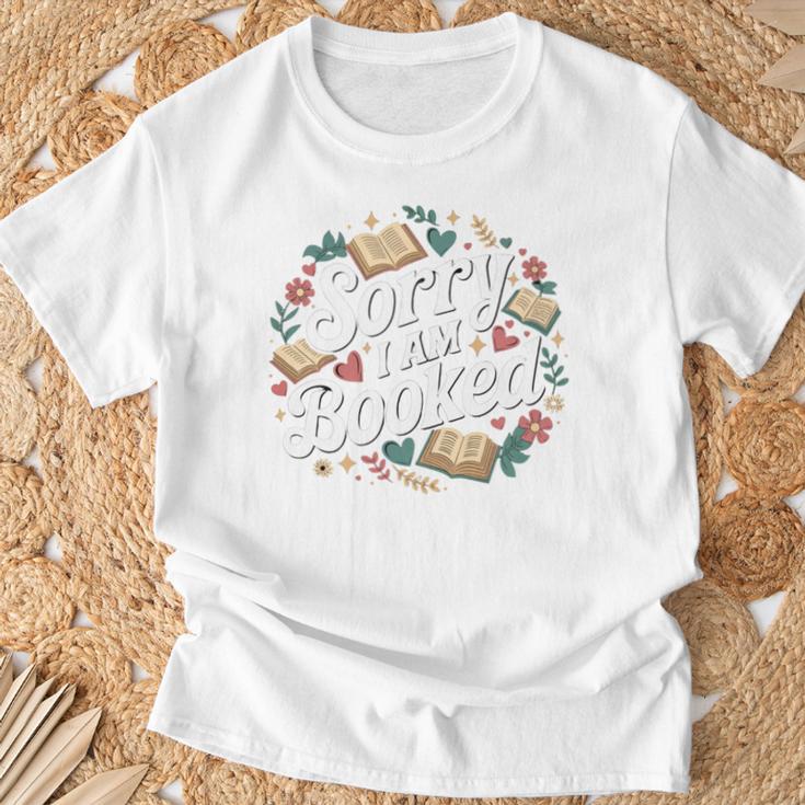 Sorry i Am Booked Reading Read Books Reader Nerd T-Shirt Gifts for Old Men Sorry i Am Booked Reading Read Books Reader Nerd T-Shirt Gifts for Old Men