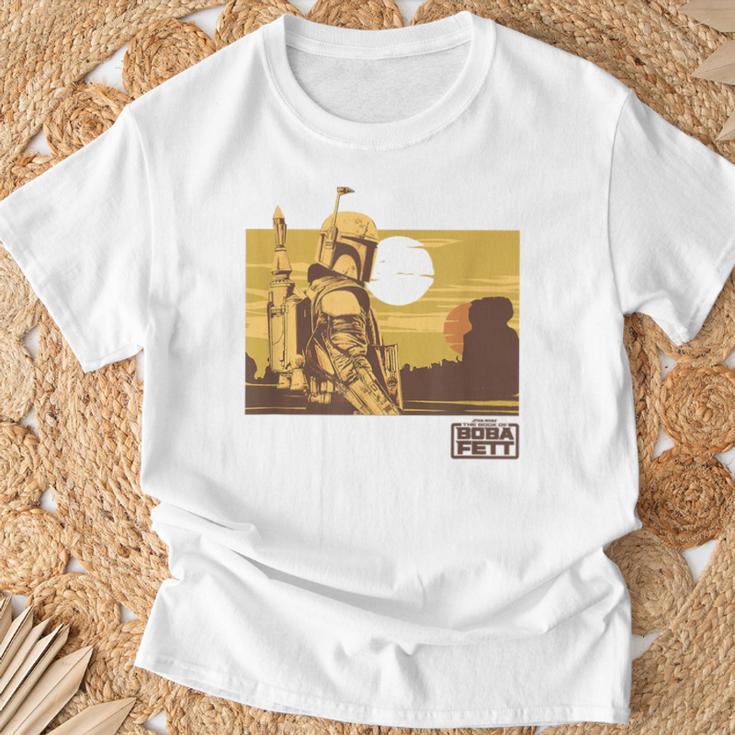 Star Wars The Book Of Boba Fett Landscape Silhouette T-Shirt Gifts for Old Men