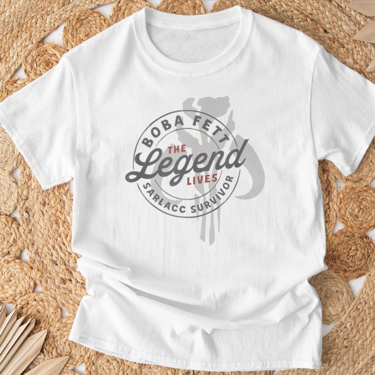 Star Wars The Book Of Boba Fett The Legend Lives Logo T-Shirt Gifts for Old Men Star Wars The Book Of Boba Fett The Legend Lives Logo T-Shirt Gifts for Old Men