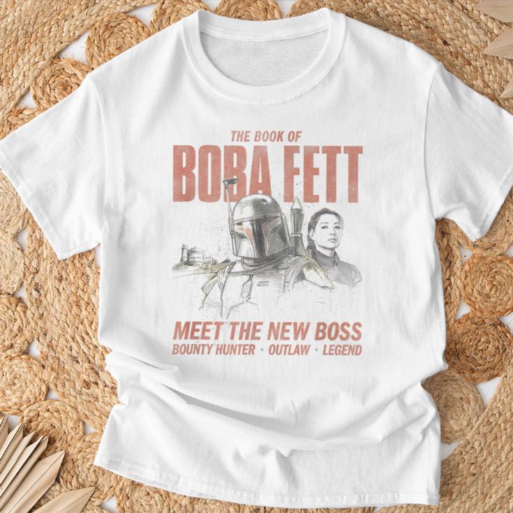 Star Wars The Book Of Boba Fett Meet The New Boss Sketch T-Shirt Gifts for Old Men Star Wars The Book Of Boba Fett Meet The New Boss Sketch T-Shirt Gifts for Old Men