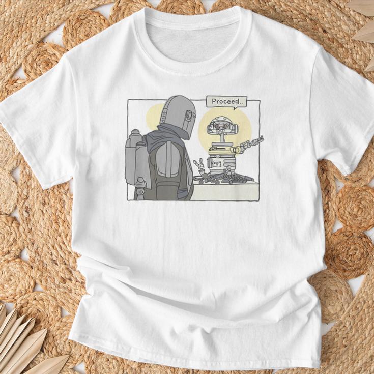 Star Wars The Book Of Boba Fett Proceed Simple Cartoon T-Shirt Gifts for Old Men Star Wars The Book Of Boba Fett Proceed Simple Cartoon T-Shirt Gifts for Old Men