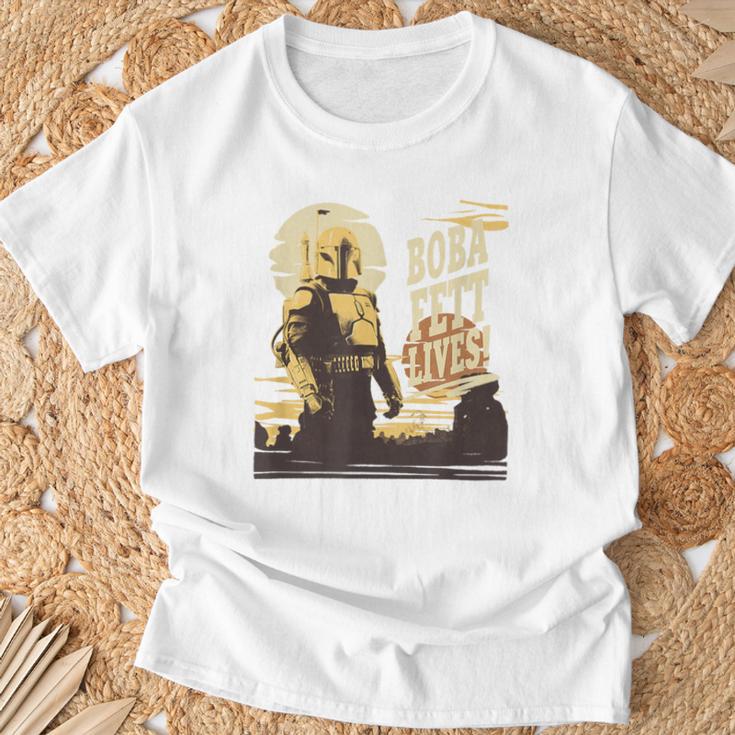 Star Wars The Book Of Boba Fett Tonal Portrait T-Shirt Gifts for Old Men