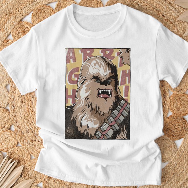 Star Wars Chewbacca Comic Book Character Portrait T-Shirt Gifts for Old Men