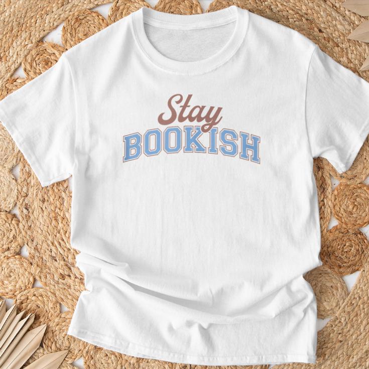 Stay Bookish Retro Varsity Librarian Book Reader T-Shirt Gifts for Old Men Stay Bookish Retro Varsity Librarian Book Reader T-Shirt Gifts for Old Men