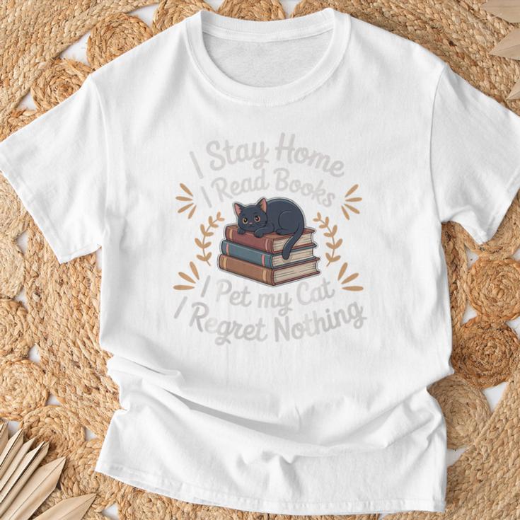 I Stay Home I Read Books I Pet My Cat I Regret Nothing Premium Tri-Blend T-Shirt Gifts for Old Men I Stay Home I Read Books I Pet My Cat I Regret Nothing Premium Tri-Blend T-Shirt Gifts for Old Men