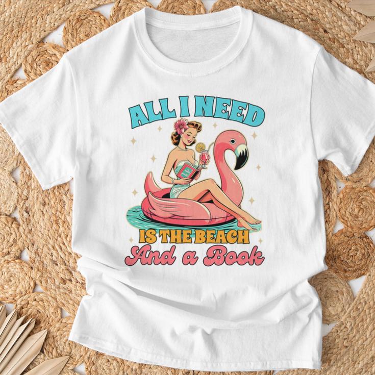 Summer Reading Book Lover All Need Is The Beach & A Book Premium Tri-Blend T-Shirt Gifts for Old Men