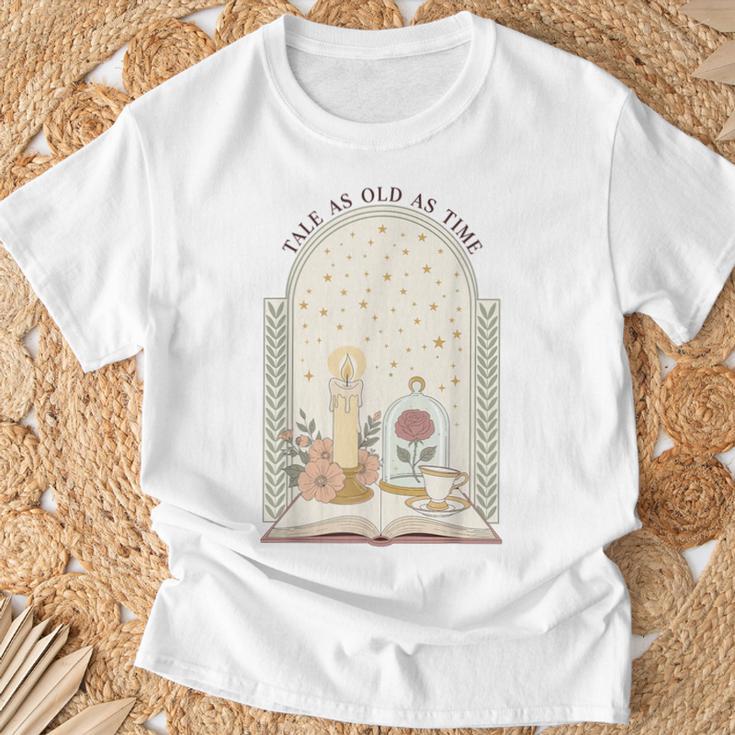 Tale As Old As Time Rose Candle And Book T-Shirt Gifts for Old Men