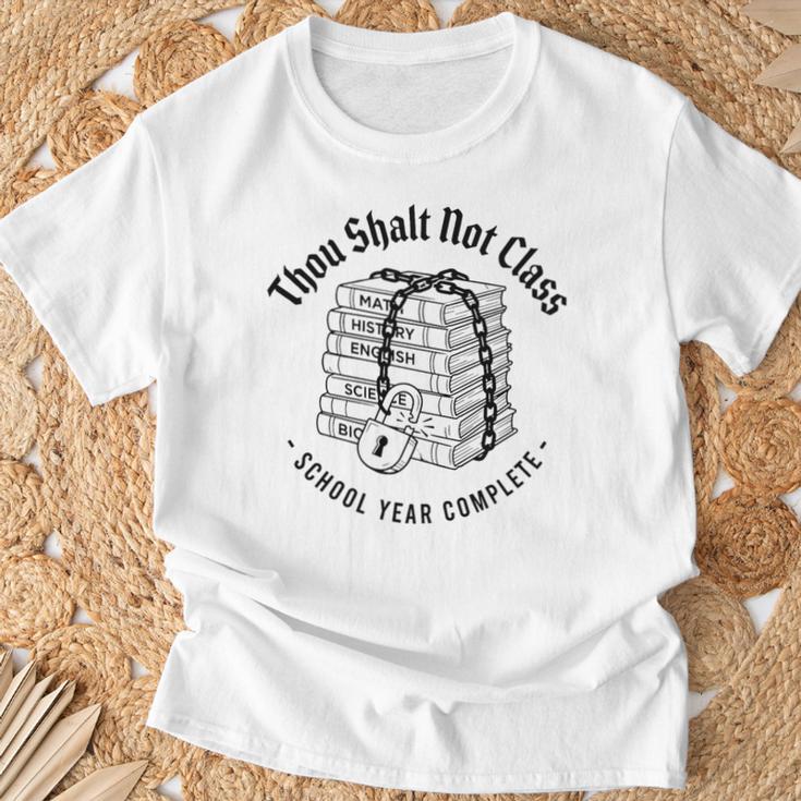 Thou Shalt Not Class Non Shall Class Chained Books Art Premium Tri-Blend T-Shirt Gifts for Old Men Thou Shalt Not Class Non Shall Class Chained Books Art Premium Tri-Blend T-Shirt Gifts for Old Men