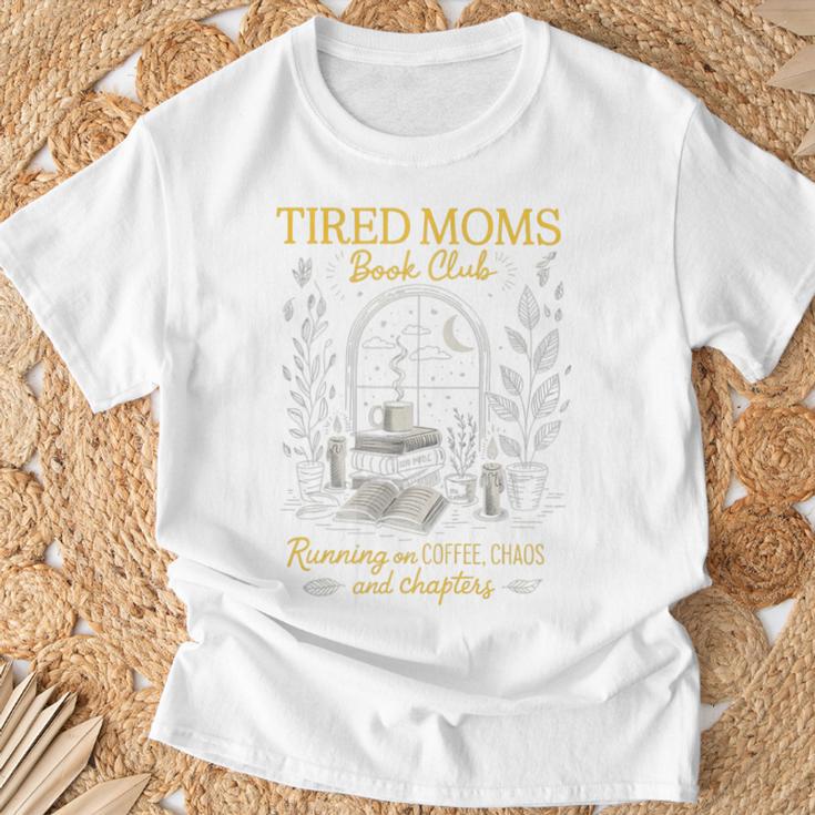 Tired Moms Book Club Coffee Chaos Readers Cozy Premium Tri-Blend T-Shirt Gifts for Old Men