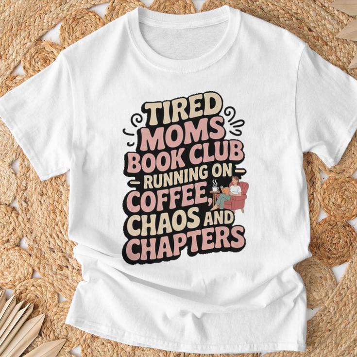 Tired Moms Book Club Coffee Sarcasm Jokes Dad Humor Premium Tri-Blend T-Shirt Gifts for Old Men