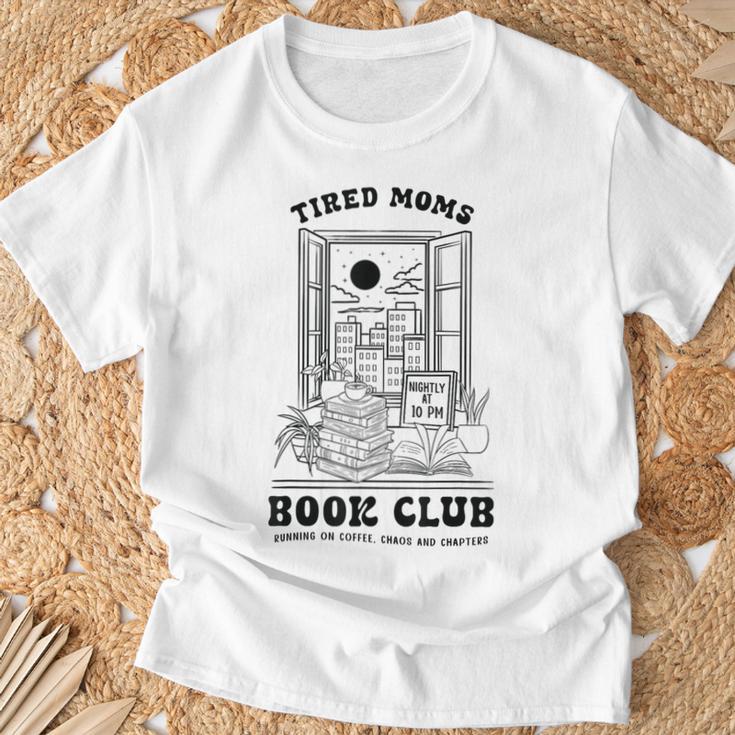 Tired Moms Book Club Reading Coffee Lover T-Shirt Gifts for Old Men