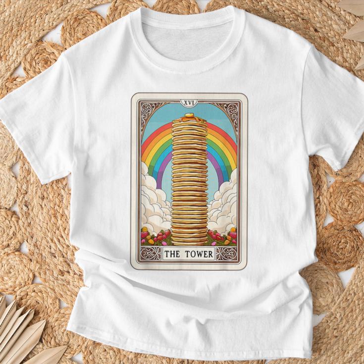 The Tower タロットカード パンケーキタワー 朝食 恋人 パンケーキ Tシャツ 高齢者への贈り物