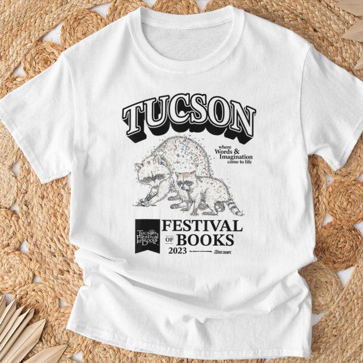 Tucson Festival Of Books TFOB 2023 Racoon Mascot T-Shirt Gifts for Old Men