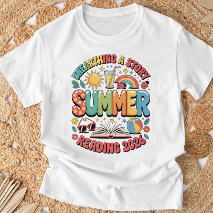 Unearth a Story Summer 2026 Summer Reading Program Book Premium Tri-Blend T-Shirt Gifts for Old Men