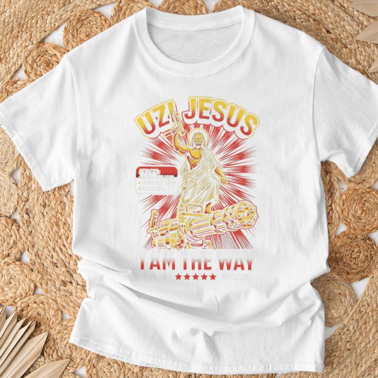 Uzi Jesus Tshirt RPG Books Christian Religion God Faith Premium Tri-Blend T-Shirt Gifts for Old Men Uzi Jesus Tshirt RPG Books Christian Religion God Faith Premium Tri-Blend T-Shirt Gifts for Old Men
