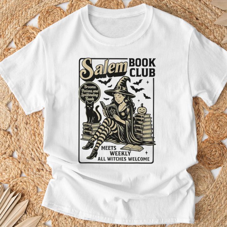 Vintage Salem Book Club Cat Bookish Spooky Halloween T-Shirt Gifts for Old Men Vintage Salem Book Club Cat Bookish Spooky Halloween T-Shirt Gifts for Old Men