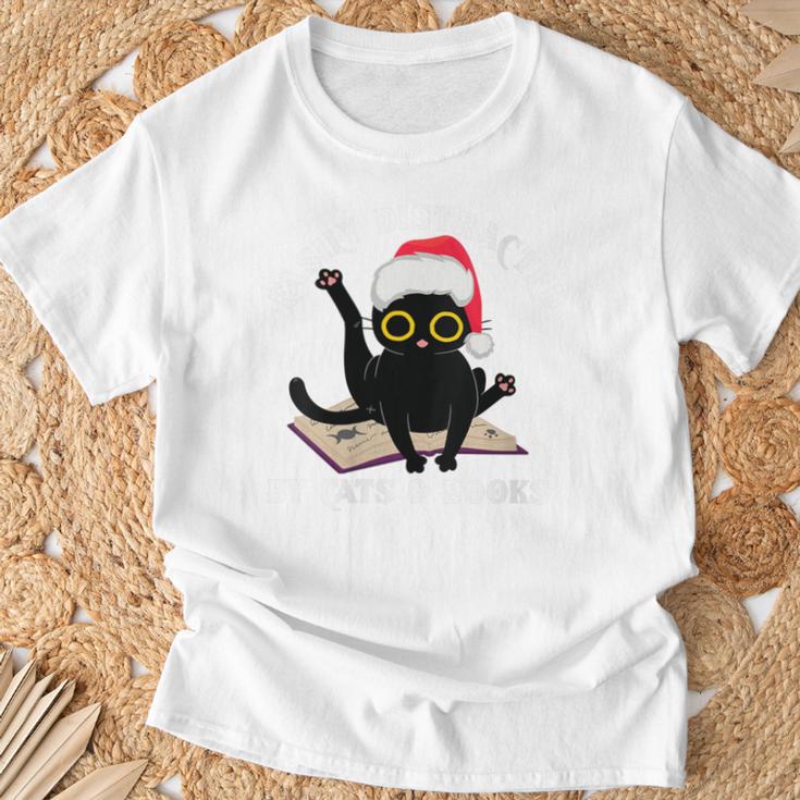 Witchy Book Lover Christmas Cat Reading Mystic Bookworm T-Shirt Gifts for Old Men Witchy Book Lover Christmas Cat Reading Mystic Bookworm T-Shirt Gifts for Old Men