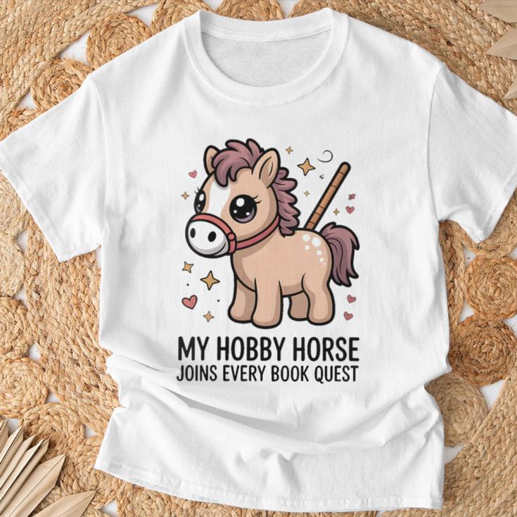 Women's My Hobby Horse Joins Every Book Quest Reading Lover T-Shirt Gifts for Old Men Women's My Hobby Horse Joins Every Book Quest Reading Lover T-Shirt Gifts for Old Men