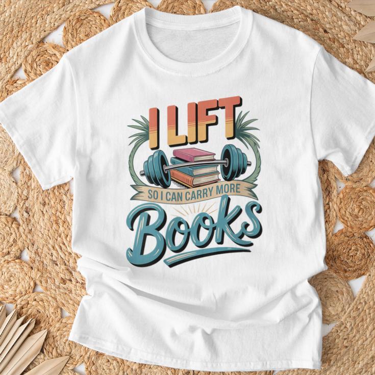 Women's Lift So I Can Carry More Books Reading Lovers Reader Workout T-Shirt Gifts for Old Men Women's Lift So I Can Carry More Books Reading Lovers Reader Workout T-Shirt Gifts for Old Men