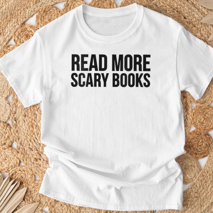 Women's Read More Scary Books Reading Lover T-Shirt Gifts for Old Men