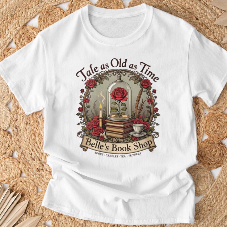 Women's Tale As Old As Time Belle's Book Shop Book Coffee Book T-Shirt Gifts for Old Men