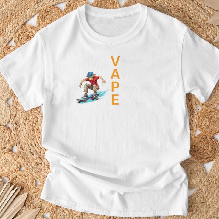 Yes I Vape V Return A My P Library Books E On Time Premium T-Shirt Gifts for Old Men
