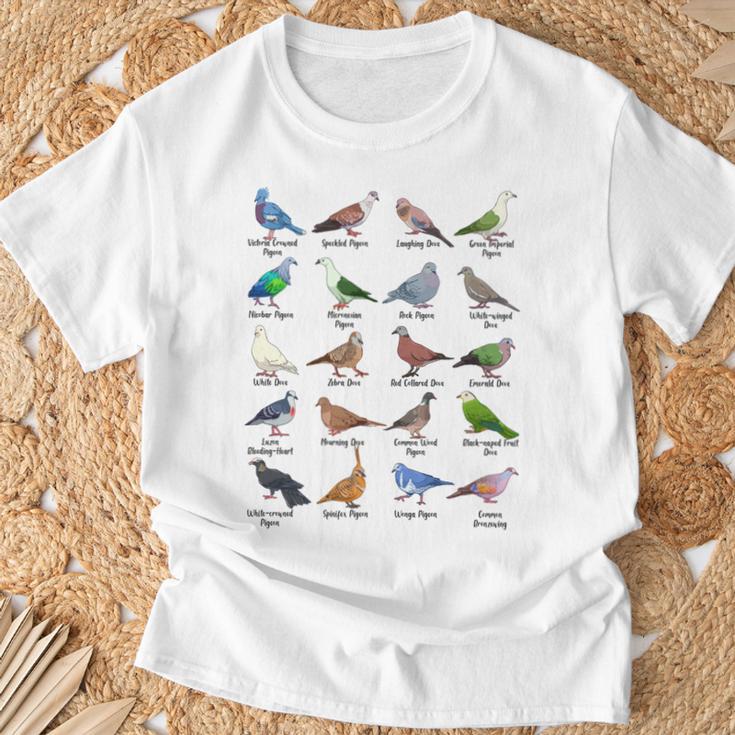 さまざまな種類のハト ハト 長袖tシャツ Tシャツ 高齢者への贈り物