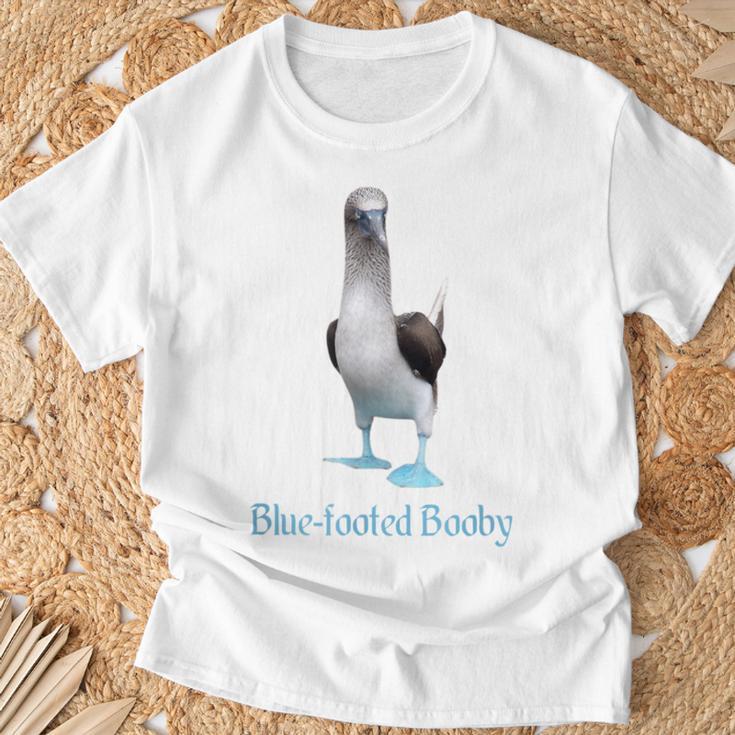 アオアシカツオドリの品種鳥類学 Tシャツ 高齢者への贈り物