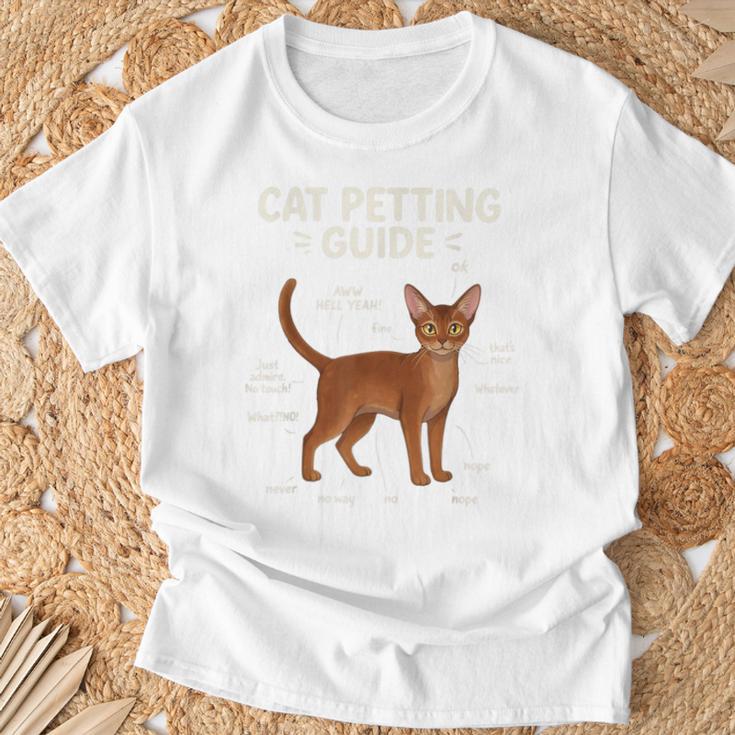 アビシニアン猫ふれあいガイド 面白い猫好き Tシャツ 高齢者への贈り物