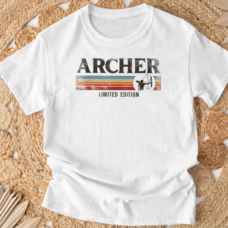 アーチェリー 弓 アーチャー レトロ ヴィンテージ アーチャー Tシャツ 高齢者への贈り物