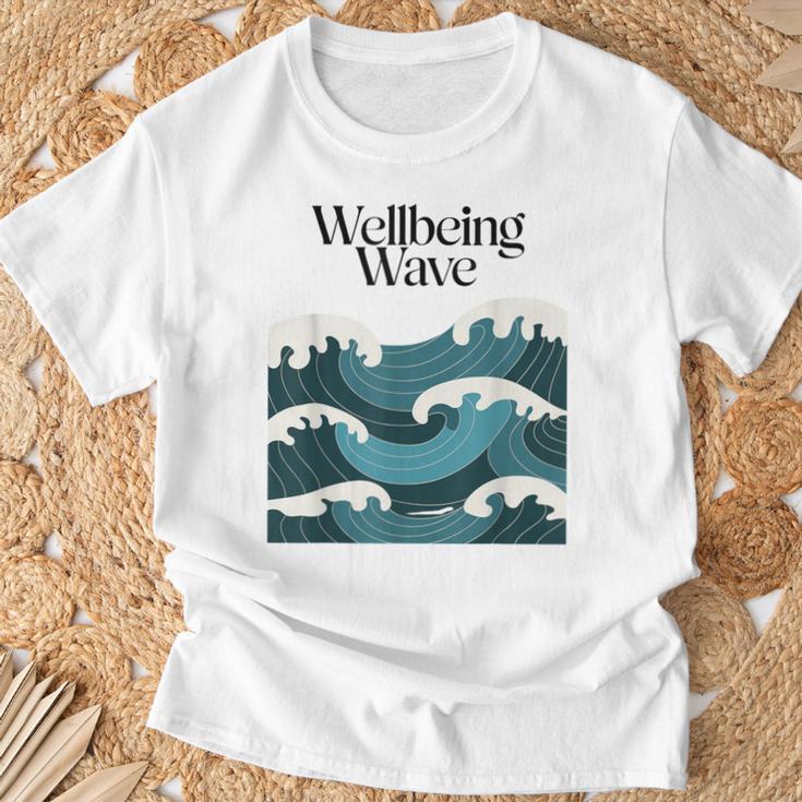 ウェルビーイングウェーブ オーシャンデザイン 健康 Tシャツ 高齢者への贈り物