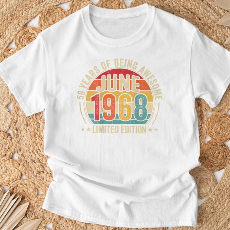 オンバック 1968年6月から素晴らしいヴィンテージレトロ58歳の誕生日 Tシャツ 高齢者への贈り物