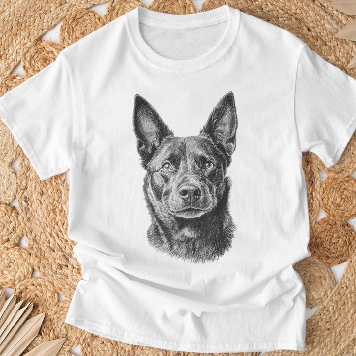 オーストラリアンケルピードッグモチーフペットアート オーストラリアンケルピー Tシャツ 高齢者への贈り物