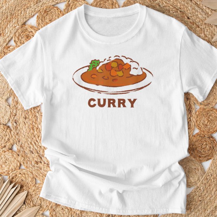カレー カレーライス イラスト 手書き かわいい おしゃれ Curry 洋食 おもしろ Tシャツ 高齢者への贈り物
