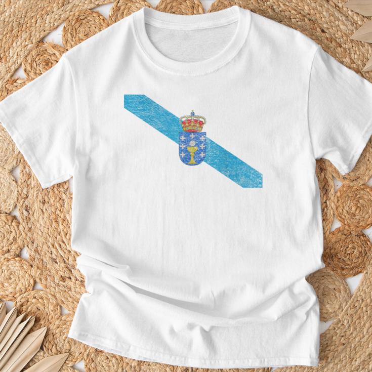 ガリシア スペイン国旗 ガリシアのプライド Tシャツ 高齢者への贈り物