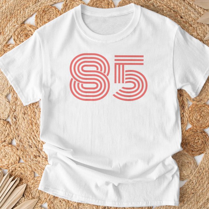 クールなレトロなレタリングジャージ、背番号85 1985 Tシャツ 高齢者への贈り物