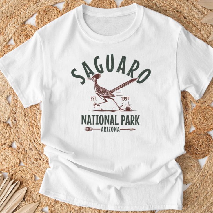 サグアロツーソン アリゾナ国立公園 ロードランナー お土産 長袖tシャツ Tシャツ 高齢者への贈り物
