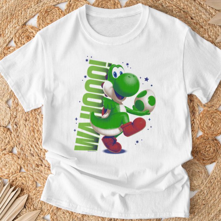 ザ・スーパーマリオギャラクシー・ムービー Action Yoshi 長袖tシャツ Tシャツ 高齢者への贈り物