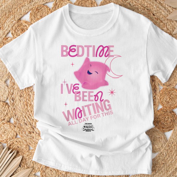 ザ・スーパーマリオギャラクシー・ムービー Pink Luma Bedtime Tシャツ 高齢者への贈り物