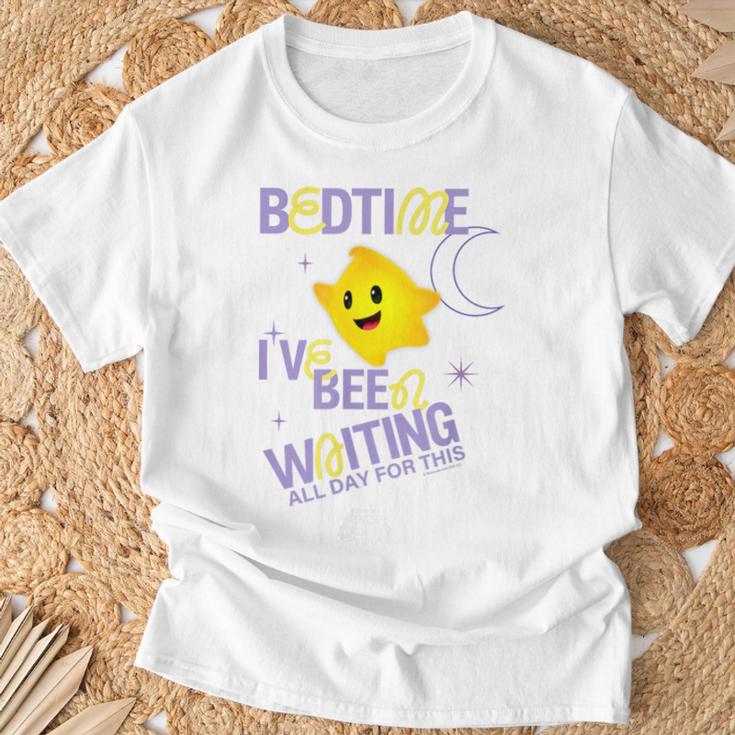 ザ・スーパーマリオギャラクシー・ムービー Yellow Luma Bedtime Tシャツ 高齢者への贈り物