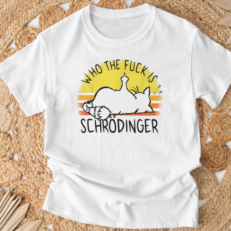 シュレディンガーの猫-シュレディンガーとは誰ですか？シュレディンガーの猫 Tシャツ 高齢者への贈り物