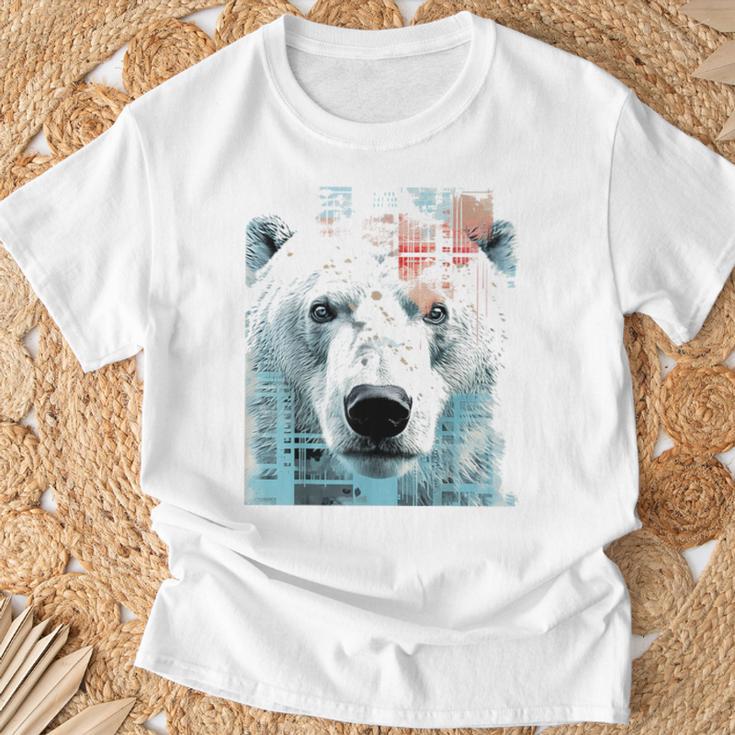 シロクマ 動物 グラフィック 描画 シロクマ Tシャツ 高齢者への贈り物