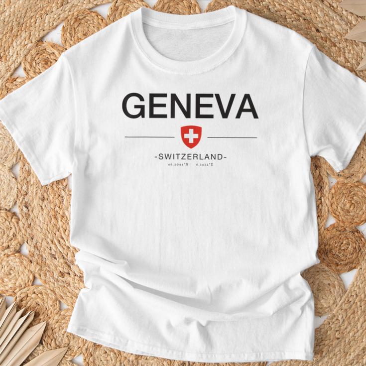 ジュネーブ スイス 首都 スイス ジュネーブ スイス Tシャツ 高齢者への贈り物
