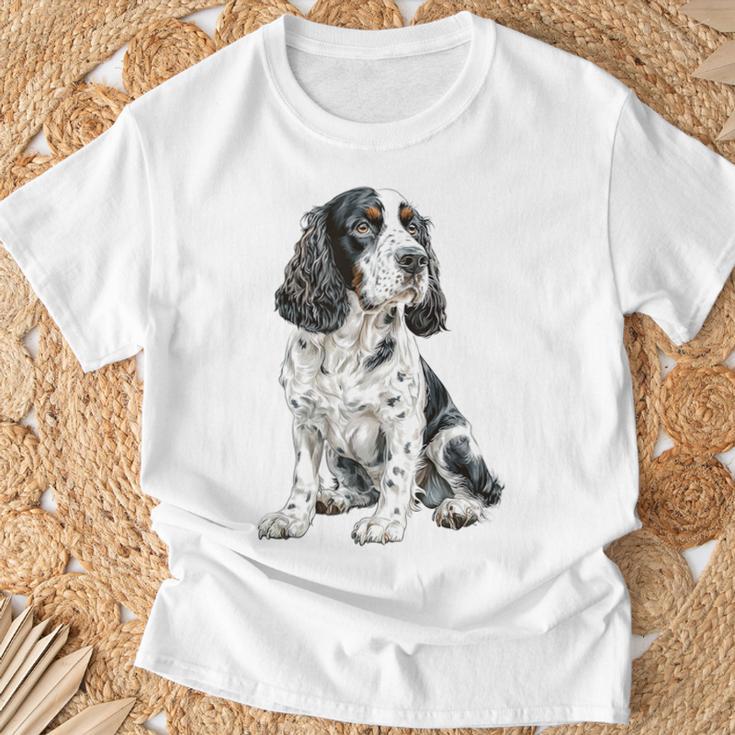 スプリンガー スパニエル 犬 モチーフ ペット 作品 スプリンガー スパニエル Tシャツ 高齢者への贈り物