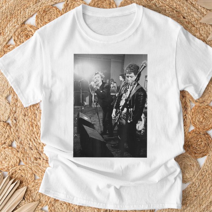 セックスピストルズ ジョニー・ロッテン・シド ヴィシャス・スティーブ・ジョーンズ 1977 Tシャツ 高齢者への贈り物