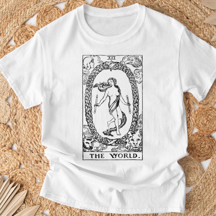 タロットカード ザ・ワールド タロット Tシャツ 高齢者への贈り物