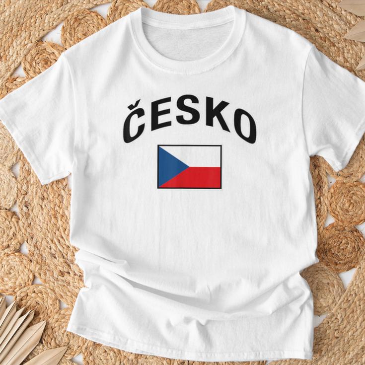 チェコ国旗 誇り高きチェコ語 Tシャツ 高齢者への贈り物