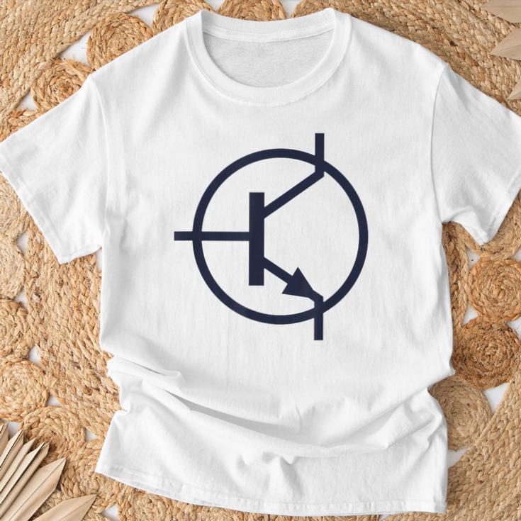 トランジスタ電子回路図記号 Tシャツ 高齢者への贈り物